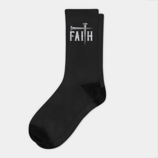 Christian Faith & Cross Faith Tee Christian Gift Faith Cross Socks