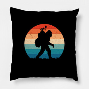 Retro Bigfoot Golf Pillow