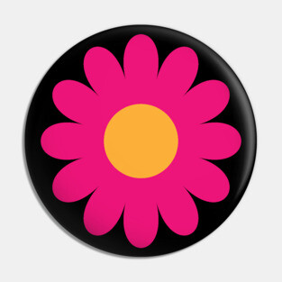 Pink Daisy Flower Pin