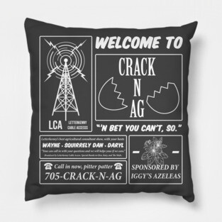 Crack N Ag (White) Pillow