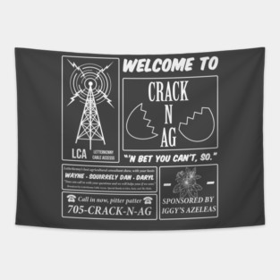 Crack N Ag (White) Tapestry