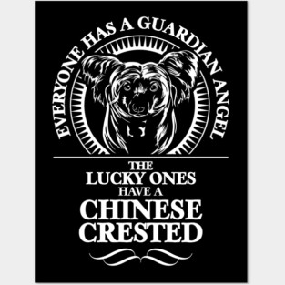 Chinese Crested Guardian Angel dog sayings Posters and Art