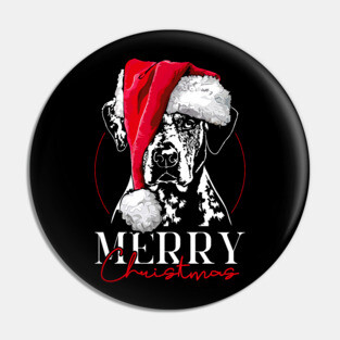 Funny Santa Catahoula Leopard Dog Merry Christmas dog mom Pin