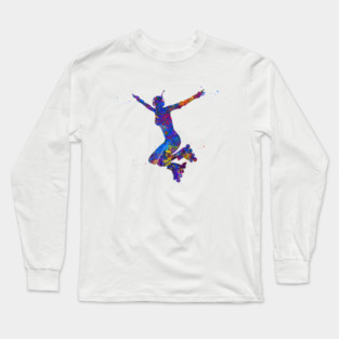 Roller skating girl Long Sleeve T-Shirt