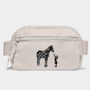 Little girl with horse Bag