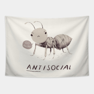 ant-isocial - puns Tapestry