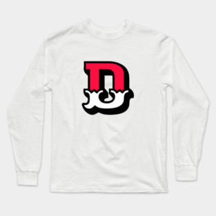 Monogram D - Alphabet Scrapbooking Red/White Circus Style Long Sleeve T-Shirt