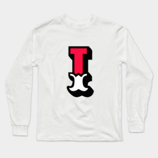 Monogram I - Alphabet Scrapbooking Red/White Circus Style Long Sleeve T-Shirt
