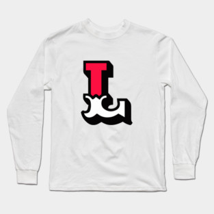 Monogram L - Alphabet Scrapbooking Red/White Circus Style Long Sleeve T-Shirt