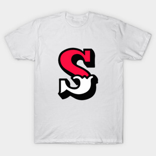 Monogram S - Alphabet Scrapbooking Red/White Circus Style T-Shirt