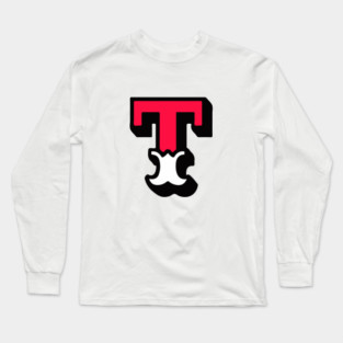 Monogram T - Alphabet Scrapbooking Red/White Circus Style Long Sleeve T-Shirt