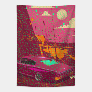 RAINY STREETS Tapestry