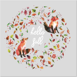 Wild Fox Fall Posters and Art