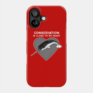Narwhal Conservation Heart Phone Case