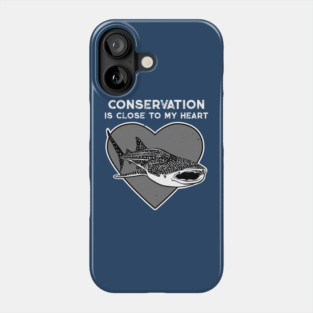 Whale Shark Conservation Heart Phone Case