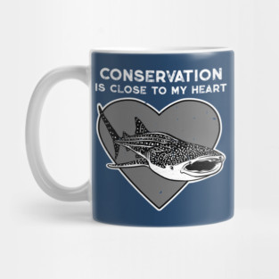 Whale Shark Conservation Heart Mug