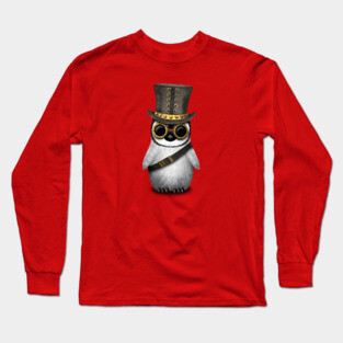 Steampunk Baby Penguin Long Sleeve T-Shirt