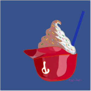 Ice Cream Helmet Posters and Art