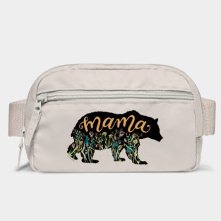 Mama Bear with Wildflowers Pretty Illustration Bag