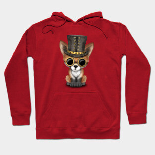 Steampunk Baby Red Fox Hoodie
