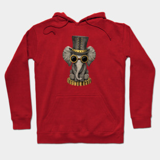 Steampunk Baby Elephant Cub Hoodie