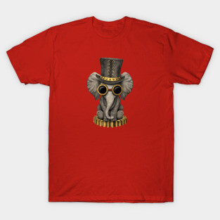 Steampunk Baby Elephant Cub T-Shirt