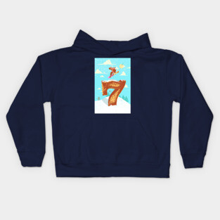 SNOWBOARDING SEVEN Kids Hoodie