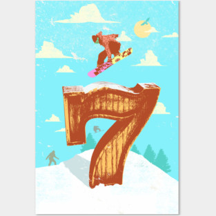 SNOWBOARDING SEVEN Posters and Art