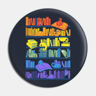 Chameleon's Library Pin
