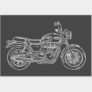 Triumph Bonneville T100 Posters and Art
