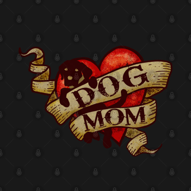 Vintage Heart Dog Mom by Jitterfly