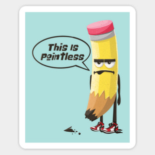 This is Pointless Humor Pun Pencil Dad Joke Sticker