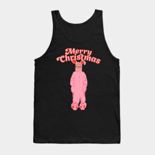 Merry Christmas - Ralphie Pink Bunny Costume - Funny Graphic Tank Top