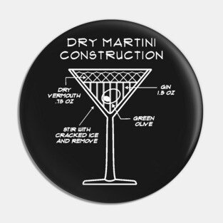 Dry Martini Construction Pin