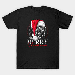 Santa Newfoundland Merry Christmas gift dog mom T-Shirt
