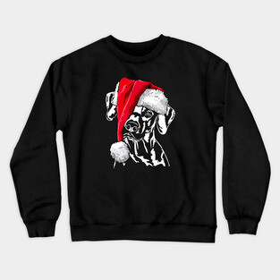 Rhodesian Ridgeback Santa Christmas dog mom gift Crewneck Sweatshirt