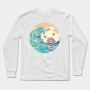 Floral Wave Long Sleeve T-Shirt
