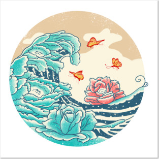 Floral Wave Posters and Art