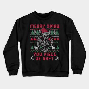 Christmas Skull Funny Ugly Sweater Crewneck Sweatshirt