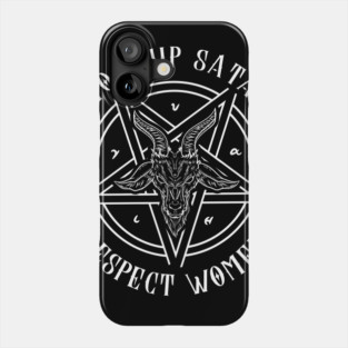 Worship Satan Respect Women - Satanic Baphomet Goat Head Phone Case