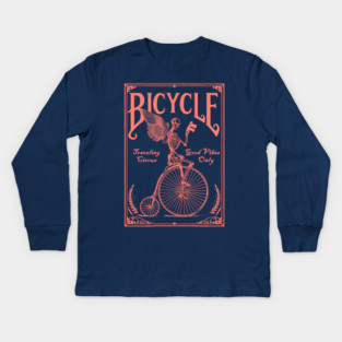 Cool Tees Vintage Bicycle Skull Kids Long Sleeve T-Shirt