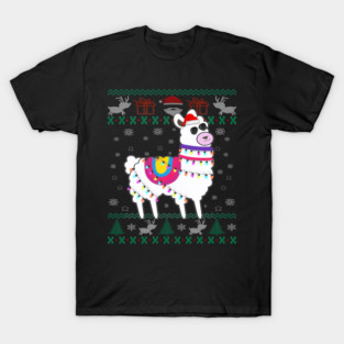 Llama ugly christmas sweater T-Shirt