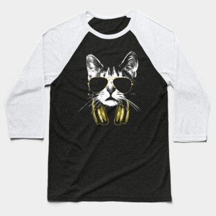 Dj Cat Bling Bling Baseball T-Shirt