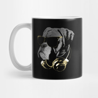 DJ Boxer Dog Bling Mug