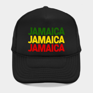 Jamaica Jamaica Jamaica Rasta Colors Hat
