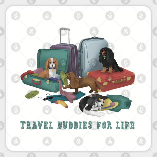 Cavalier King Charles Spaniel Travel Design Sticker by Cavalier Gifts