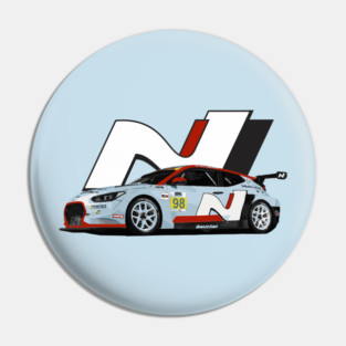 Veloster N TCR Race Car Pin