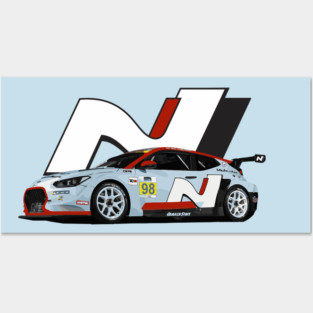 Veloster N TCR Race Car Posters and Art