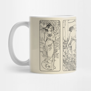 art nouveau Alphonse Mucha Mug