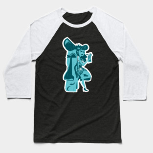 TIKI AND GIRL Baseball T-Shirt